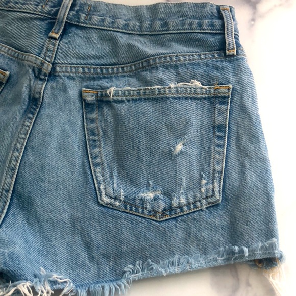 Agolde Parker Cut Off in Swapmeet Mid-Rise Button Fly Denim Shorts Size … - Picture 7 of 15